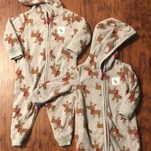 Fleece hoodie pajamas
